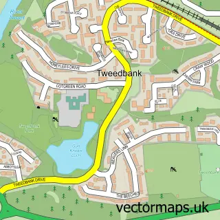 Street map sample of Tweedbank, Roxburgh, Ettrick and Lauderdale