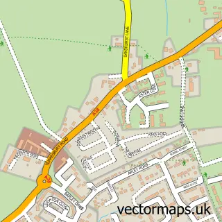 Street map sample of Twigworth, Gloucestershire