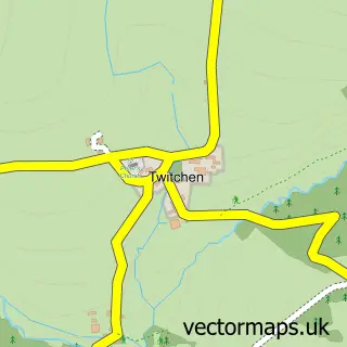 Street map sample of Twitchen, Devon