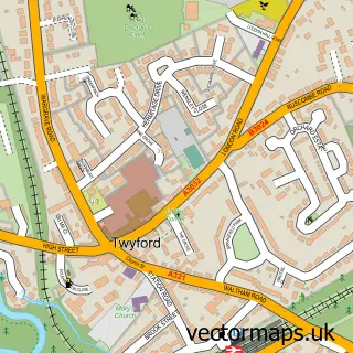 Street map sample of Twyford, Berkshire