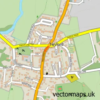 Street map sample of Twyford, Hampshire
