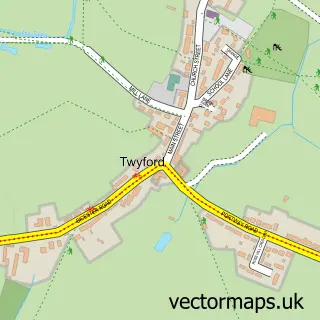 Street map sample of Twyford, Buckinghamshire