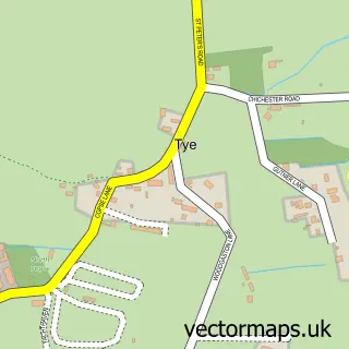 Street map sample of Tye, Hampshire