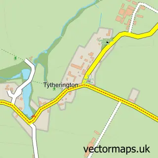 Street map sample of Tytherington, Wiltshire