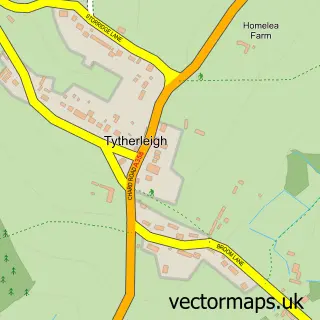 Street map sample of Tytherleigh, Devon