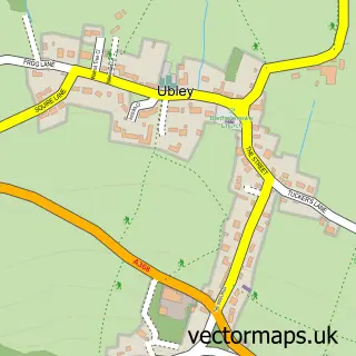Street map sample of Ubley, Somerset