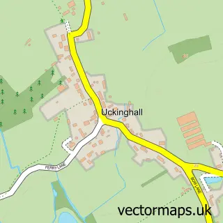 Street map sample of Uckinghall, Worcestershire