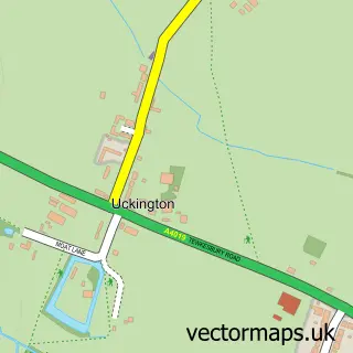 Street map sample of Uckington, Gloucestershire