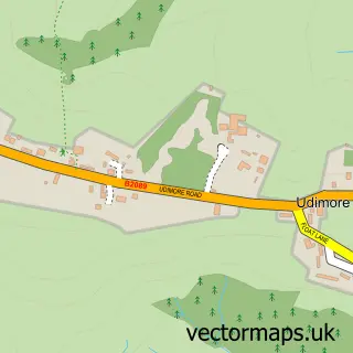 Street map sample of Udimore, East Sussex