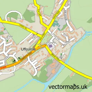 Street map sample of Uffculme, Devon