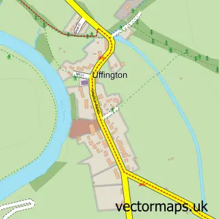 Street map sample of Uffington, Shropshire