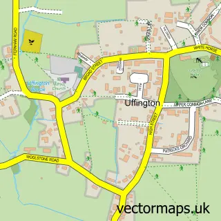 Street map sample of Uffington, Oxfordshire