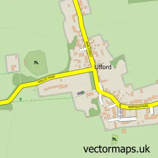 Street map sample of Ufford, Cambridgeshire