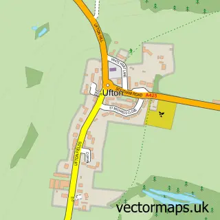 Street map sample of Ufton, Warwickshire