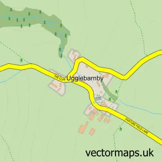 Street map sample of Ugglebarnby, North Yorkshire