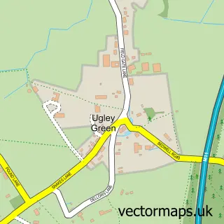 Street map sample of Ugley Green, Essex
