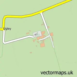 Street map sample of Ugley, Essex