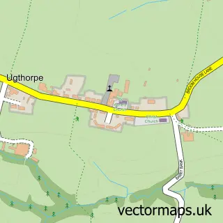 Street map sample of Ugthorpe, North Yorkshire