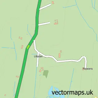 Street map sample of Ulbster, Caithness