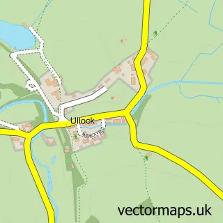 Street map sample of Ullock, Cumbria