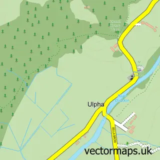 Street map sample of Ulpha, Cumbria