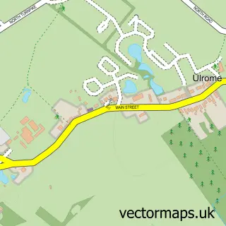 Street map sample of Ulrome, East Riding of Yorkshire