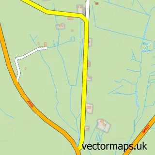 Street map sample of Ulsta, Shetland