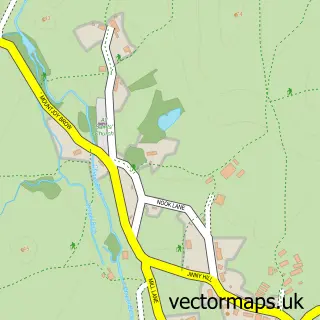Street map sample of Underbarrow, Cumbria