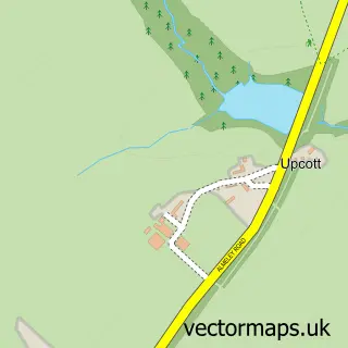 Street map sample of Upcott, Herefordshire