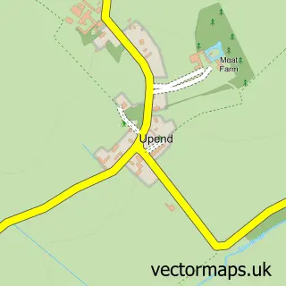 Street map sample of Upend, Cambridgeshire