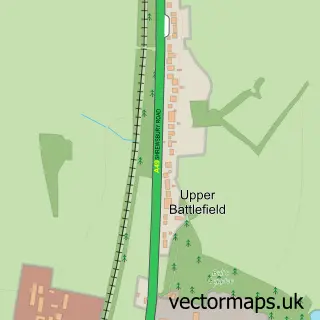Street map sample of Upper Battlefield, Shropshire