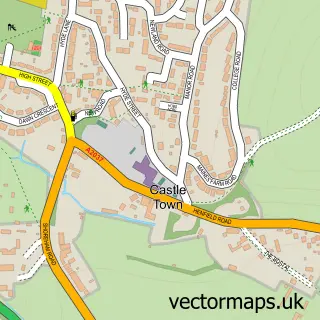 Street map sample of Upper Beeding, West Sussex