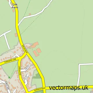 Street map sample of Upper Boddington, Northamptonshire