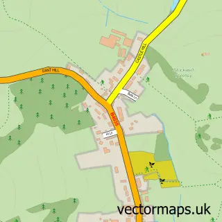 Street map sample of Upper Brailes, Warwickshire