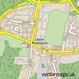 Street map sample of Upper Bucklebury, Berkshire
