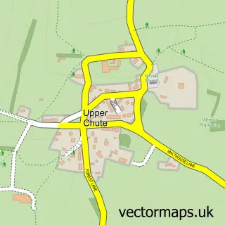 Street map sample of Upper Chute, Wiltshire