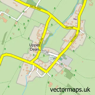 Street map sample of Upper Dean, Bedfordshire