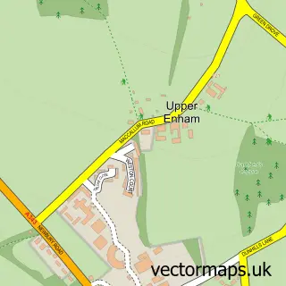 Street map sample of Upper Enham, Hampshire