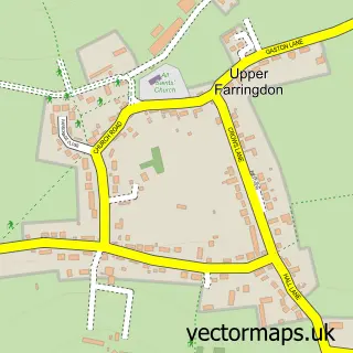 Street map sample of Upper Farringdon, Hampshire