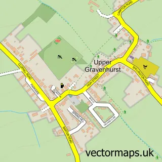 Street map sample of Upper Gravenhurst, Bedfordshire