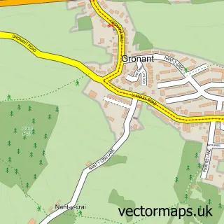 Street map sample of Upper Gronant, Clwyd