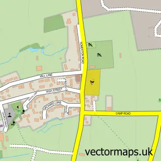 Street map sample of Upper Heyford, Oxfordshire