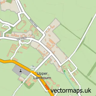 Street map sample of Upper Lambourn, Berkshire