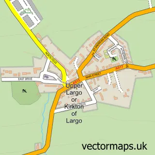 Street map sample of Upper Largo, Fife