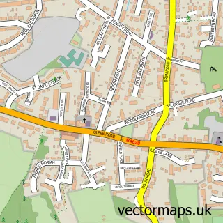 Street map sample of Upper Loughor, West Glamorgan