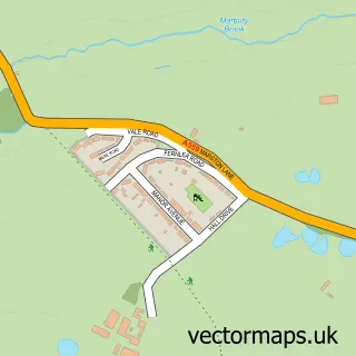 Street map sample of Upper Marston, Cheshire