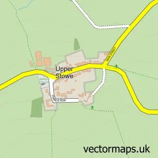 Street map sample of Upper Stowe, Northamptonshire