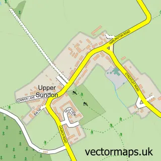 Street map sample of Upper Sundon, Bedfordshire