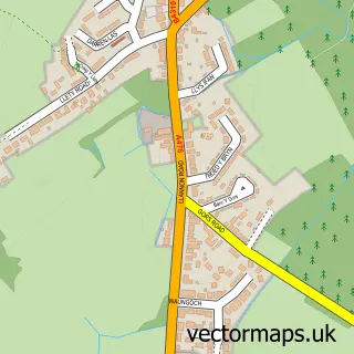 Street map sample of Upper Tumble, Dyfed