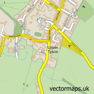 Street map sample of Upper Tysoe, Warwickshire